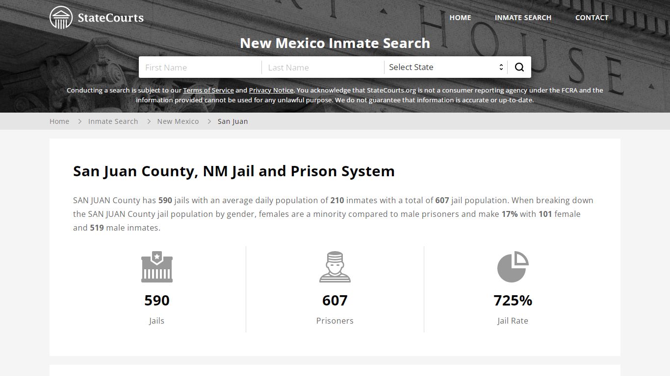 San Juan County, NM Inmate Search - StateCourts