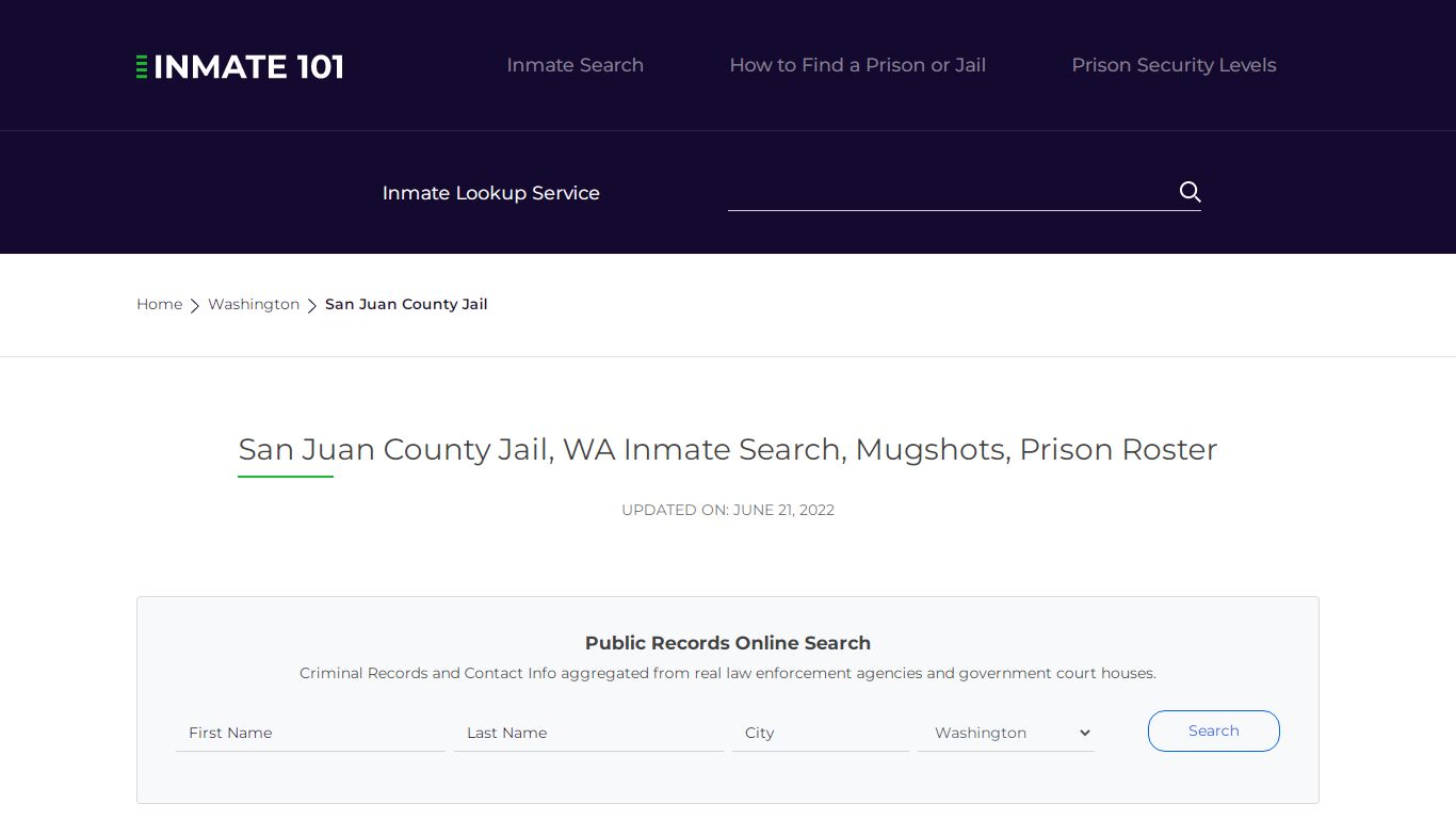 San Juan County Jail, WA Inmate Search, Mugshots, Prison ...